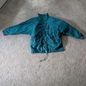 London Fog Teal Drawstring‎ Jacket